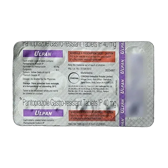 ulpan 40mg tablet 15's